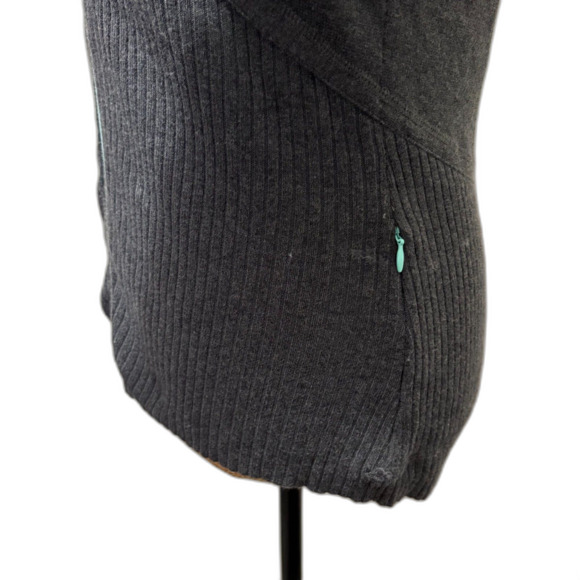 Title Nine Womens Full Zip Golf Jacket Ribbed Hem Fitted Dark Gray Size Small - Picture 3 of 4